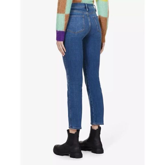 FRAME Le Sylvie straight-leg high-rise stretch-denim jeans - Picture 3 of 11